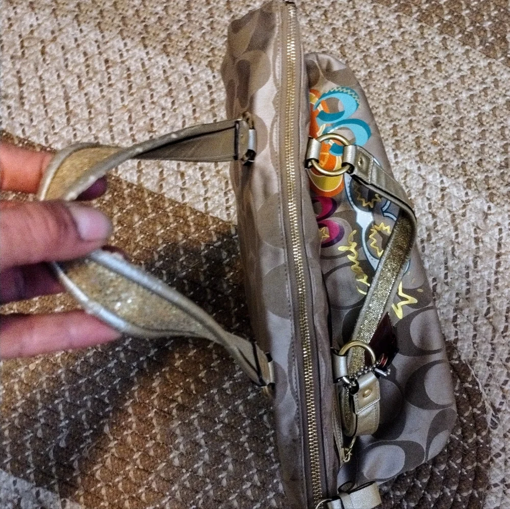 COACH Poppy Daisy Tote Bag Rare Limeted Edition VINTAGE - Picture 3 of 11